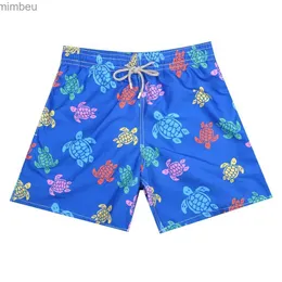 Mäns shorts -marknadsföring 2023 Hot Mens Shorts Spring and Summer Beach Pants For Men Carton Swimming Shorts Funny Turtle Print Board Shorts 240226