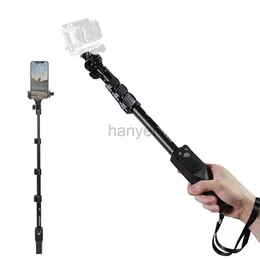 Selfie Monopods Handheld Selfie Stick med Bluetooth Shutter Remote Mount Holder For Mobile Phones Monopod för DJI DSLR -kameror 24329
