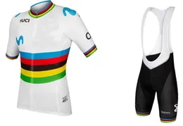 2019 Alejandro Valverde UCI krótkie rękawowe koszulki Jersey Letni Cycling Wear Ropa Ciclismo BIB Shorts 3D Pad Pad Set SizeXS4XL1382264