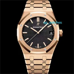 Luxury Audemar Pigue Watches Abbey Royal Oak 15500 OR OO.1220OR.0118k Rose Gold Automatic Mechanical Mens Watch FUN O8O5