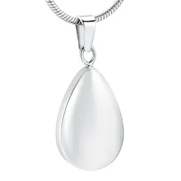 Collana con urna a goccia per ceneri, collana con pendente commemorativo per cremazione in acciaio inossidabile, gioielli 300S