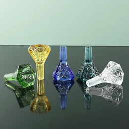 Hookahs Glass Bowls Diamond Style color 14mm 18mm Male Bowl Piece For Water Bongs pipe