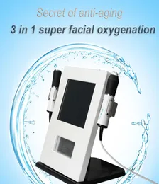2019 Macchina portatile super facciale 3 in 1 per ossigenazione della pelle esfoliazione per infusione ad ultrasuoni macchina per ringiovanimento della pelle con CO2 viso Lif1810589