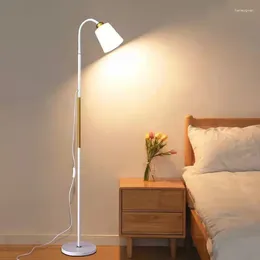 Floor Lamps Nordic LED Creative Bedroom Reading Light Dining Room Modern Dimming Black White Adjustable Standing Lights
