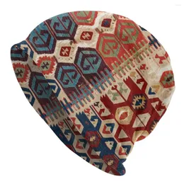 Berretti Aksaray Tribale Antico Kilim Turco Stampa Bonnet Beanie Cappelli in maglia Unisex Vintage Bohemian Arte etnica Warm Skullies Berretti Berretti