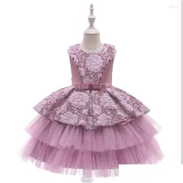 Mädchen Kleider Mädchen Elegant Für Mädchen Prinzessin Spitze Tutukleid Prom Abschlussfeier Abend Kind Party Kleid Kleidung Vestidos Drop Lieferung Dhaq7