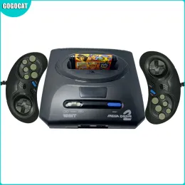 プレーヤー2019 SEGA MegadriveMD2用の新しいレトロミニテレビビデオゲームコンソールコントローラーAV出力ダブルワイヤードゲームパッド付き16ビット