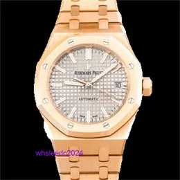 Schweizer mechanische Uhren Audemar Pigue Royal Oak 15450or Oo.12 18 Karat Roségold Sonnenanzeige automatische mechanische Herrenuhr HB MBWT