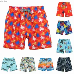 Mäns shorts mode nya strandbyxor för barn sköldpadda snabb torr 4 väg strech boardshorts strand surfing varumärke bräd shorts badkläder stammar 8-14 240226