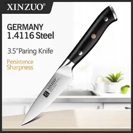 包丁XINZUO 3.5 PARING KNIFEドイツ1.4116ステンレス鋼プロフェッショナルステンレススチールフルーツペリングナイフキッチンエルゴノミックハンドルQ240226