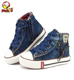2019 Canvas Children Shoes Sport Breathable Boys Sneakers Brand Kids Shoes For Girls Jeans Denim Casual Child Flat Boots 2537 Y192832941