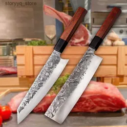 Kitchen Knives Forging Japanese Chef Knife Sushi Knife Nakiri Knife Kitchen Slicing Knife Cleaver Manual Cutting Cooking Tools Q240226