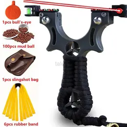 Jakt Slingshots High Precision Infrared Laser Slingshot Pressureeless Fast Catapult Outdoor Professional Shooting Hunt Competitive Sports Caza YQ240226