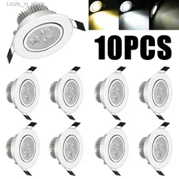 Downlights 10pcs 6W Dimmable LED Recesso Teto Down Light Cool Warm Natural White Lamp 220V 110V Downlight Spotlight para Home Hotel Roof YQ240226