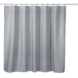 Vorhang mit Haken – Leinenstruktur, wasserfest, 10, leicht zu verschiebbar, Grau, Größe 72 x transparent, für Wohnzimmer, Bl