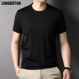 Herr t-shirts toppkvalitet Nytt sommarmärke TOPS Designer Plain Korean Fashion Tshirt For Men Trendy Short Sleeve Casual Clothes Menl2402