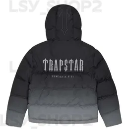 Trapstar London Decoded Hooded Puffer 2.0 Gradient Black Jacket Herren bestickter Thermo-Hoodie Wintermantel Tops 879 189