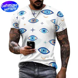 Custom full print Cotton men's T-shirt round neck short sleeve micro elastic soft comfortable casual fashion all seasons suitable 100%Cotton 208g white