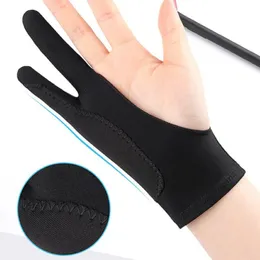 Fünf-Finger-Handschuhe Zwei-Finger-Künstler-Anti-Touch-Handschuh zum Zeichnen von Tablets für die rechte und linke Hand Antifouling-Bildschirmbrett2009