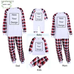 家族を一致させる衣装父お母さんの子供の赤ちゃんの睡眠服家族マッチング衣装カスタムdiy独自のパーソナライズされた画像テキストホリデーパジャマの服を追加する