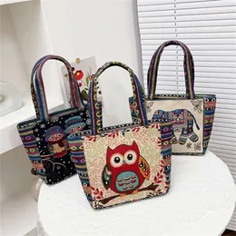 Fashionable Tote Bags Womens Crossbody Bags Embroidered Shoulder Bags Lady Large Capacity Handbags Elephant Printed Tote Bags