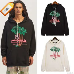 Herrtröjor tröjor designer modekläder lyxiga mens palms ängel träd änglar 2023 höst/vinter flamingo high street varumärke casual hoodie