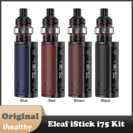 3000mAh 배터리로 내장 된 3.5ml EN 공기 탱크가 장착 된 Eleaf ISTICK I75 키트 Joyetech EN 코일과 0.6ohm/0.8ohm/1.2ohm 상단 충전 및 공기 흐름과 호환됩니다.