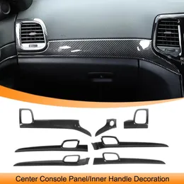 Interiörstillbehör Car Center Console Decorative Panel Cover/ inre handtag Trim för Jeep Grand Cherokee 2014-2024 Auto Red