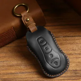 Luxury Leather Car Key Case Cover FOB Keyring Holder Keychain Accessories for Geely Coolray Atlas GS Vision X6 GC9 Shell