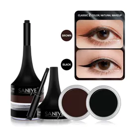 Dual Color Eyebrow Paste Set with Brush Waterproof Easy Makeup Three Dimensional Eyebrow Definition