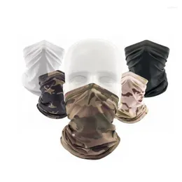 Berets Outdoor Tactical Bandana Breathable Face Scarf Fishing Cycling Sport Soft Smooth Elastic Tube Neck Gaiter Cover Military Men