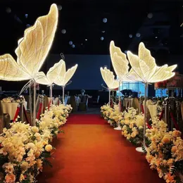Свадебная сценическая люстра, высококачественный светящийся светодиодный светильник в виде бабочки, декоративный светильник, свадебный стол, центральные детали, дорожный свинцовый декор для вечеринки, фон, арочная подставка
