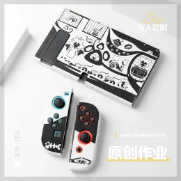 Casos pintura protetora caso de transporte para nintendo switch/oled/lite decorativo antifall antiderrapante tpu capa padrão personalizado