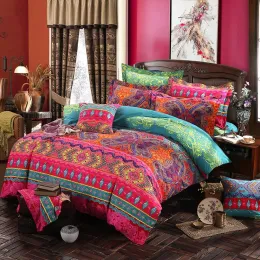 Set 3D Concorrente di biancheria da letto set di cover del piumino boho di lusso set cuscino regina king size letto da letto da letto tende trasparenti