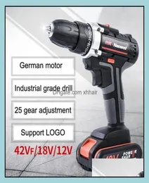 Electric Drill Power Tools Home Garden 2Speeds Cordless Screwdriver 21V 18V 12V Lithium Battery Mini Tool Bc Drop Delivery 2021 5198165