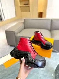 Luxury Martin Boots Womens Sneakers Black Red Leather Platform Boot Work Boot Snow Boots Fashion Casual Ankle Boot Woman Designer Winter Shoes With Box