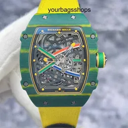 Tactical Wrist Watch RM Watch Richardmil Wristwatch RM67-02 Green Red Blue Track NTPT Green Carbon Fiber RM6702