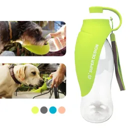 Füttern 580 ml zusammenklappbare Haustier-Hundeflasche, Wassernapf, Silikon, tragbare Haustier-Wasserflasche, Hunde-Wasserspender, Reise-Feeder, Haustiernapf, Katze