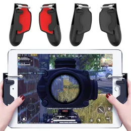 Gamepads pubg mobil controller för surfplatta ipad sex finger spel joystick handtag ipad antislip målknapp mobil trigger l1r1 joystic