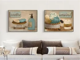 2 Piece Canvas Soft Impressionism Art Simple Life Art Retro Badrum Dekor Väggbild Hem Modern Canvas Oil Prints2888230