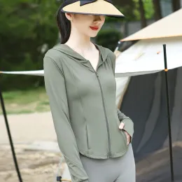 재킷 UPF50+ Sun Protection Clothing Women Skin Jacket Slim Fit Sunscreen 코트 얼음 실크 UV 차단 95% 여름 여행 등반 스포츠