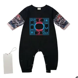 Jumpsuits Kids Designer Rompers Baby Boy Girl Long Sleeve 100% Cotton Clothes 0-1 Years Old Newborn Jumpsuits Drop Delivery Baby, Kids Dhf1O