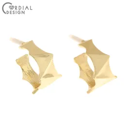 Stud Design cordiale 50pcs 21*22 mm Accessori per gioielli/Orecchini Studio/produzione fai -da -te/forma a mano/ganci Forma/Risultati dei gioielli Componenti