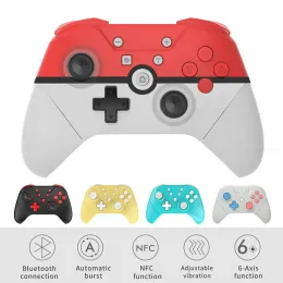 Gamepads kablosuz gamepad uyumlu nintendo switch pro ns pro game joystick denetleyicisi NFC 6axis desteği ile Switch PC için Bluetooth