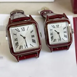 가죽 밴드 Montre Designer Watches Men Luxury Watch 도금 금 스테인리스 스틸 방수 내구성있는 여성 시계 32/28mm xb013