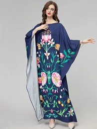 Весенне-летнее женское длинное свободное платье, модное повседневное платье с блестками и бисером, цветочным принтом, пляжное праздничное платье