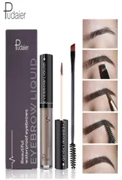 Pudaier Eyebrow Enhancers 브러시 키트 방수 헤나 눈썹 젤 검은 갈색 안료 액체 눈 눈썹 문신 음료 메이크업 눈썹 3636929