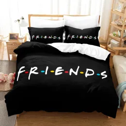 Set Friends TV Movie Bettwäsche Set Duvet Cover Sets Pillowcase Single Double Twin Full Queen King Size für Schlafzimmerdekor (kein Blatt) Ansätze Vorhänge