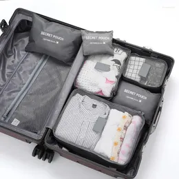 Torby do przechowywania 7 sztuk kostek do podróży Przenośna walizka Organizator kosmetyczny buty Ubrania bagaż