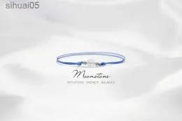 Bracciale scorrevole con pietra di luna arcobaleno con perline 6mm Cavigliere bohémien con perline Accessori fatti a mano Accessori hippie Bracciale di cristallo quotidiano YQ240226